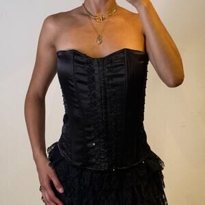 Black Sequined Corset